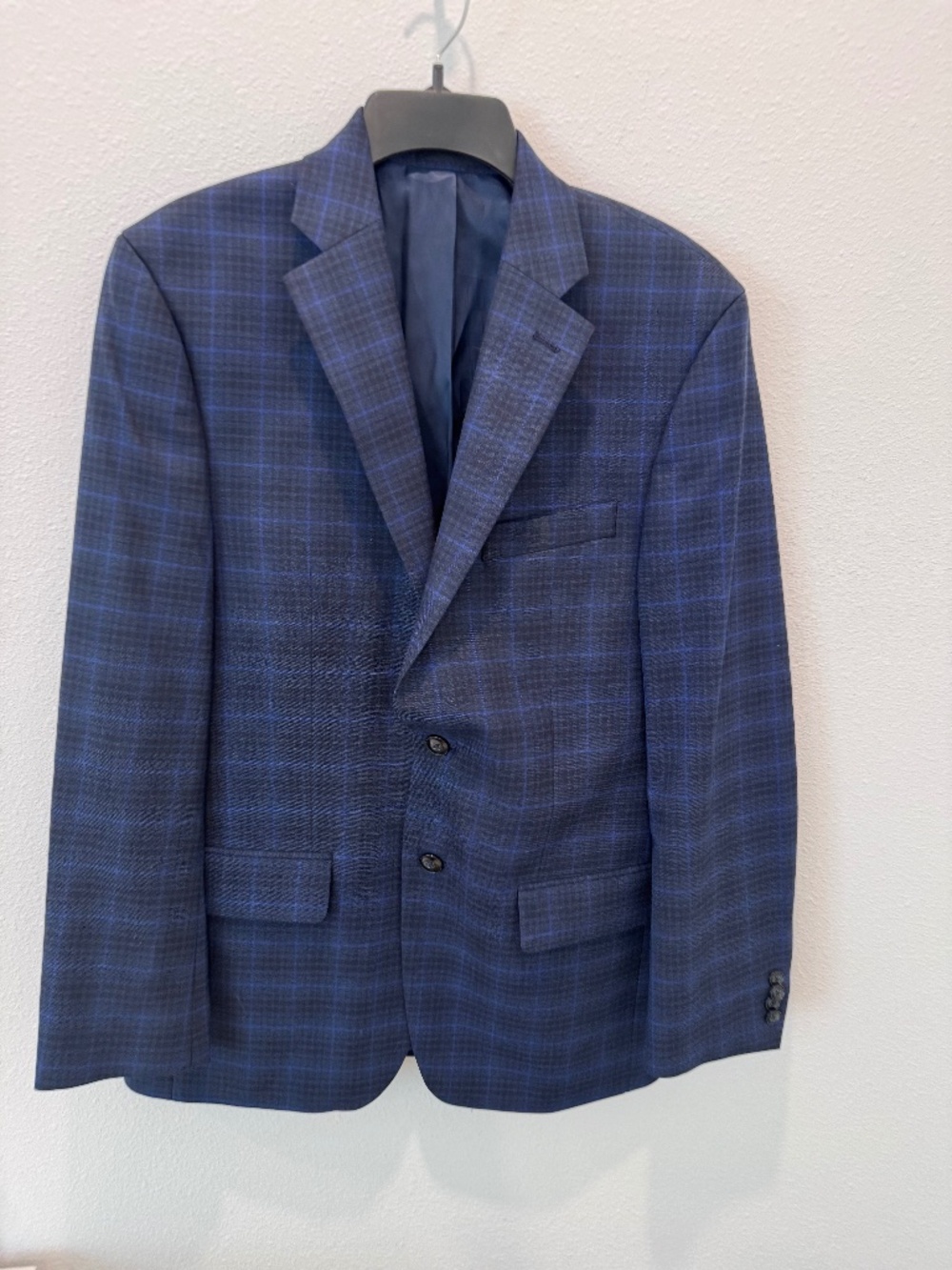 MICHAEL KORS Men’s Classic Fit Plaid Sport Coat/Blazer Blue/Gray 38R